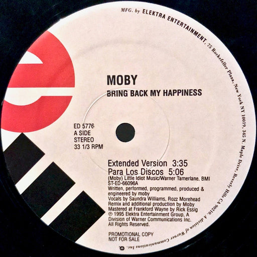 Moby – Bring Back My Happiness (LP, Vinyl Record Album)