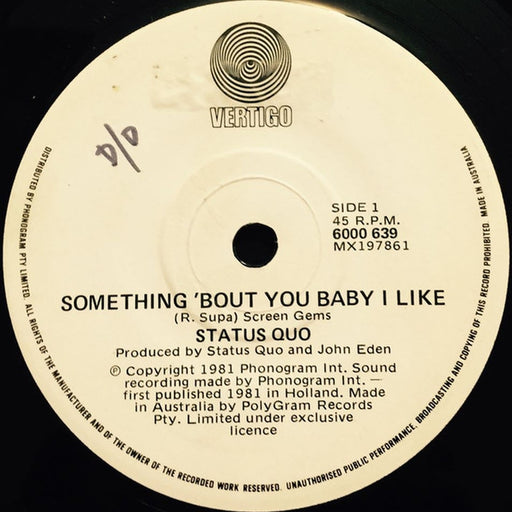 Status Quo – Something 'Bout You Baby I Like (LP, Vinyl Record Album)