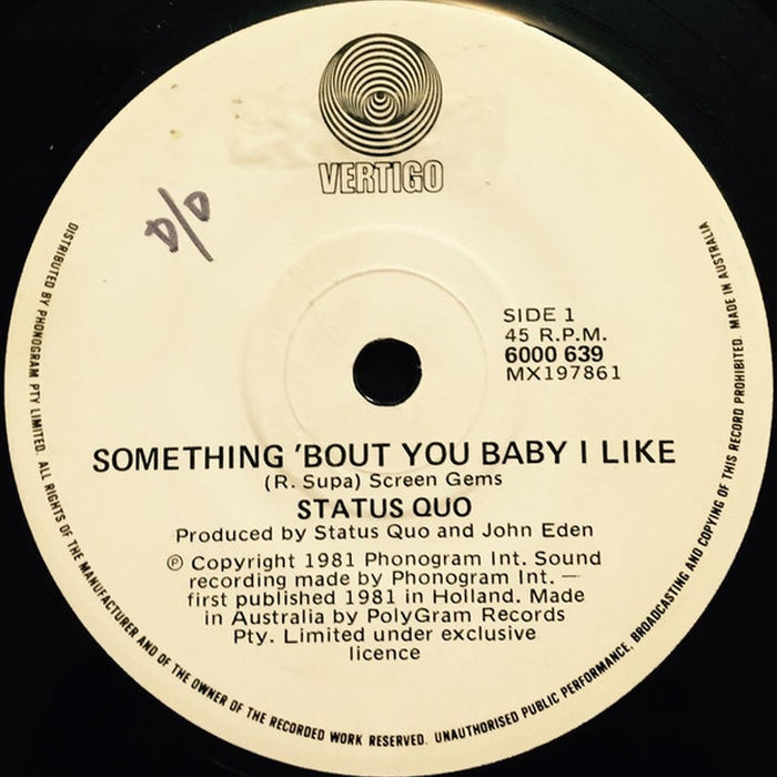 Status Quo – Something 'Bout You Baby I Like (LP, Vinyl Record Album)