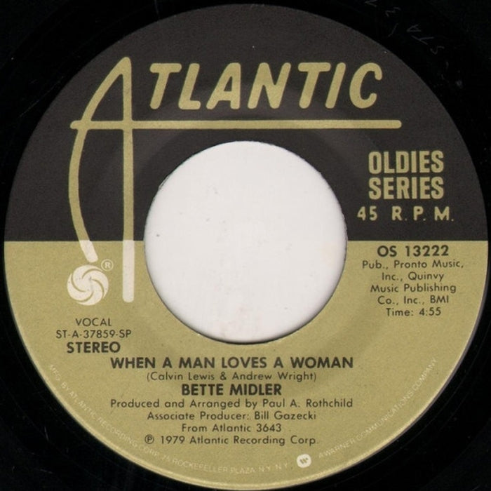 Bette Midler – When A Man Loves A Woman / The Rose (LP, Vinyl Record Album)