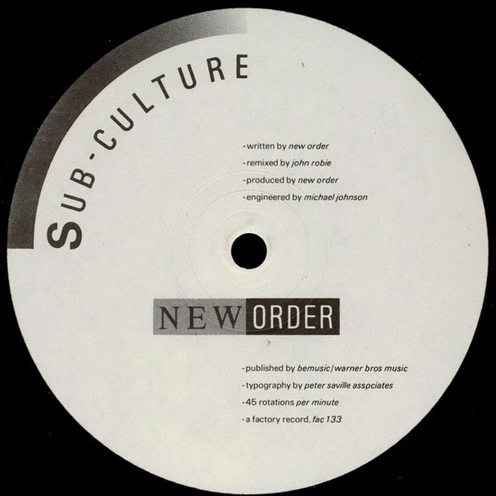 New Order – Sub-Culture (LP, Vinyl Record Album)