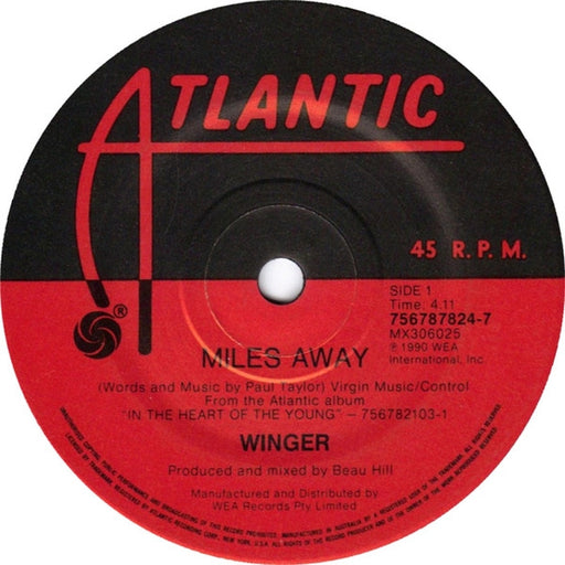 Winger – Miles Away (LP, Vinyl Record Album)