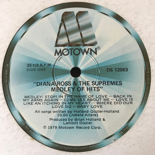 The Supremes – Medley Of Hits (LP, Vinyl Record Album)