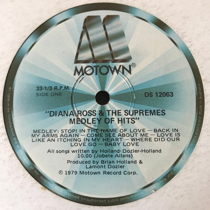 The Supremes – Medley Of Hits (LP, Vinyl Record Album)