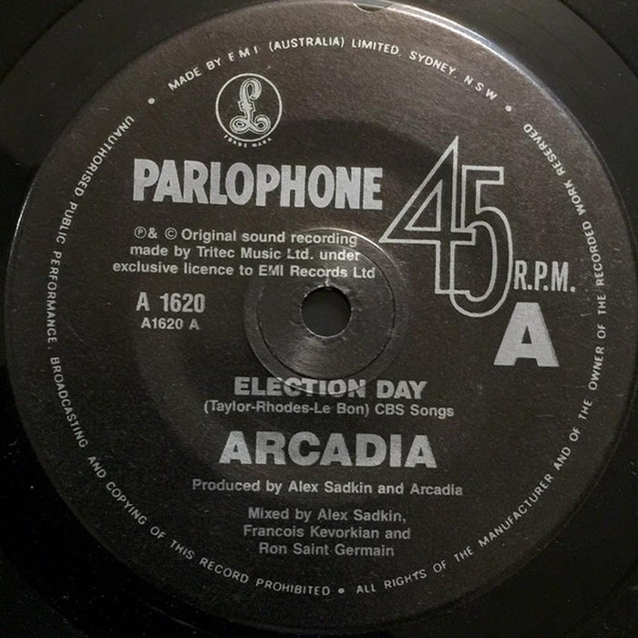 Arcadia – Election Day (LP, Vinyl Record Album)