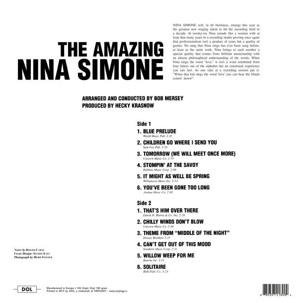Nina Simone – The Amazing Nina Simone LP vinyl record, image 2 of 3