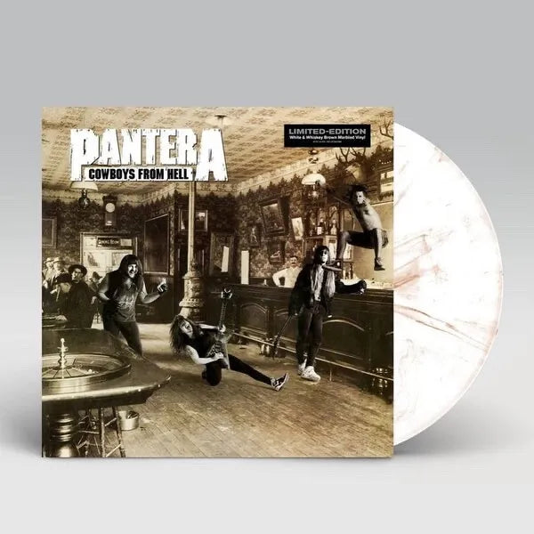 Pantera – Cowboys From Hell (Marbled white and whiskey brown vinyl) LP vinyl record, image 2 of 2