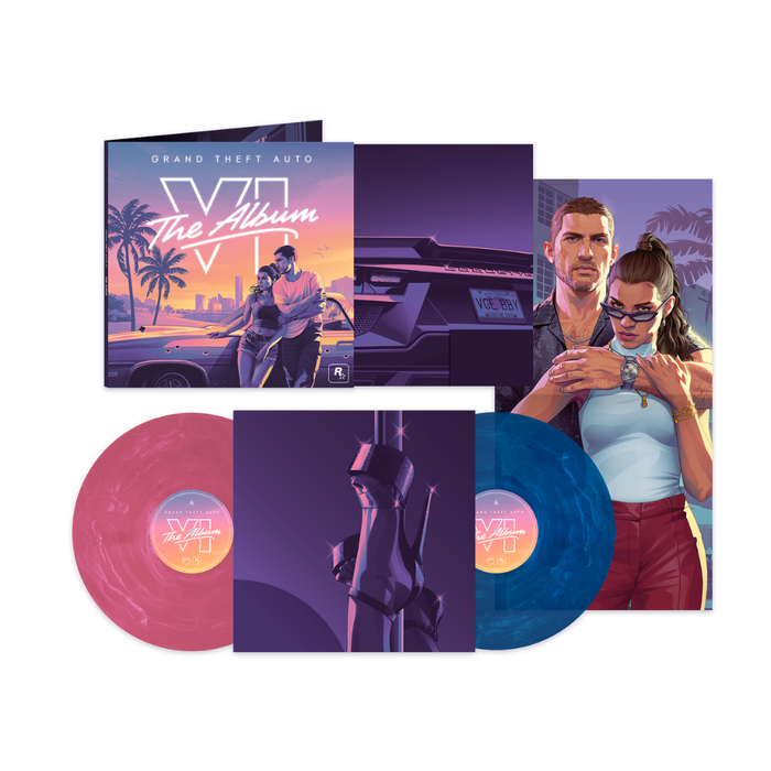 Various – Grand Theft Auto VI (2xLP, Soundtrack, Pink & Blue Marble Vinyl) LP vinyl record, image 2 of 2
