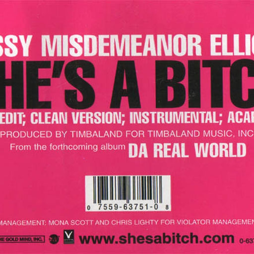 Missy Elliott – She's A Bitch (LP, Vinyl Record Album)