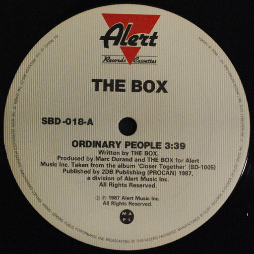 The Box – Ordinary People / Front Cover Lovers (LP, Vinyl Record Album)