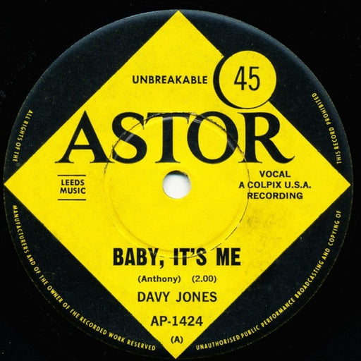 Davy Jones – Baby, It's Me (LP, Vinyl Record Album)