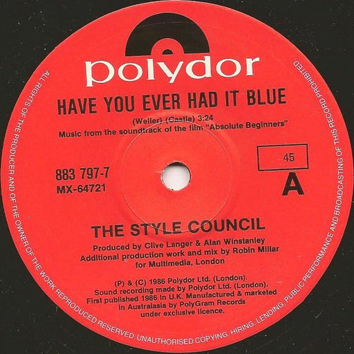 The Style Council – Have You Ever Had It Blue (LP, Vinyl Record Album)