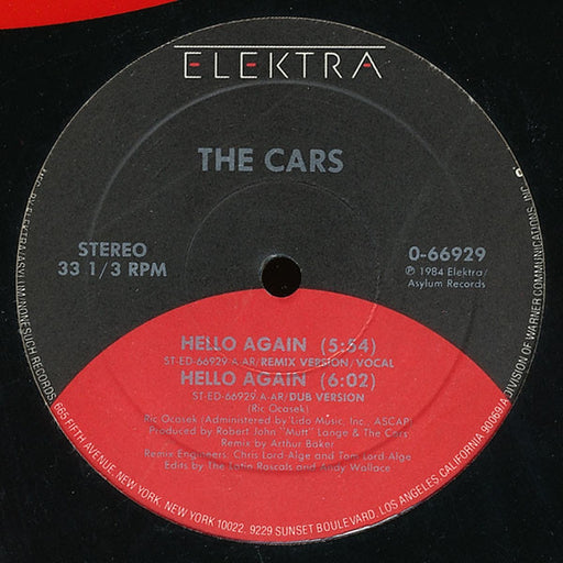 The Cars – Hello Again (LP, Vinyl Record Album)