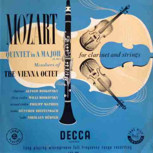 Wolfgang Amadeus Mozart, Mitglieder Des Wiener Oktetts – Quintet In A Major For Clarinet And Strings (K.581) (LP, Vinyl Record Album)