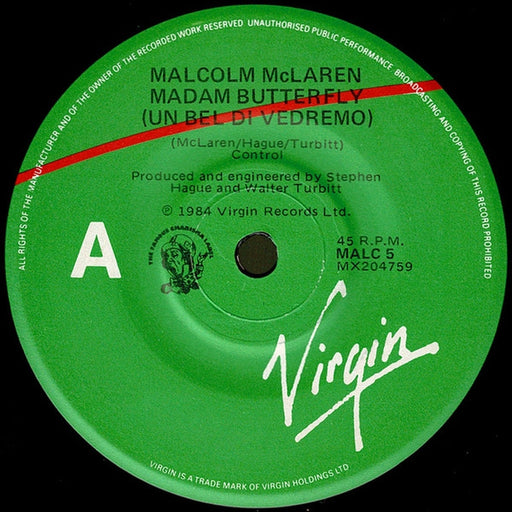 Malcolm McLaren – Madam Butterfly (LP, Vinyl Record Album)