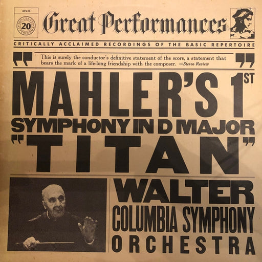Gustav Mahler, Bruno Walter, Columbia Symphony Orchestra – Symphony No. 1 In D "The Titan" (LP, Vinyl Record Album)