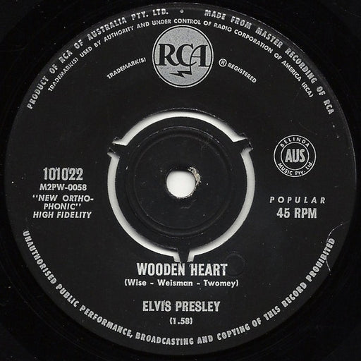 Elvis Presley – Wooden Heart (LP, Vinyl Record Album)
