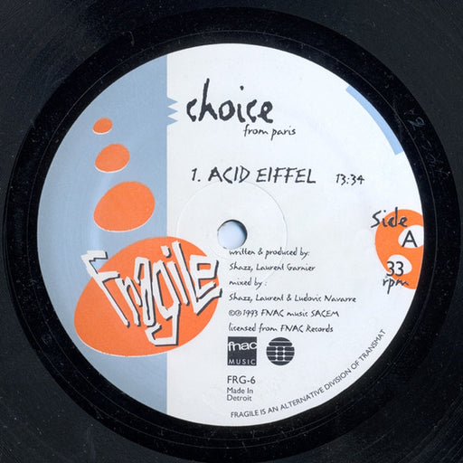 Choice, Soofle – Acid Eiffel / How Do You Plead? (LP, Vinyl Record Album)