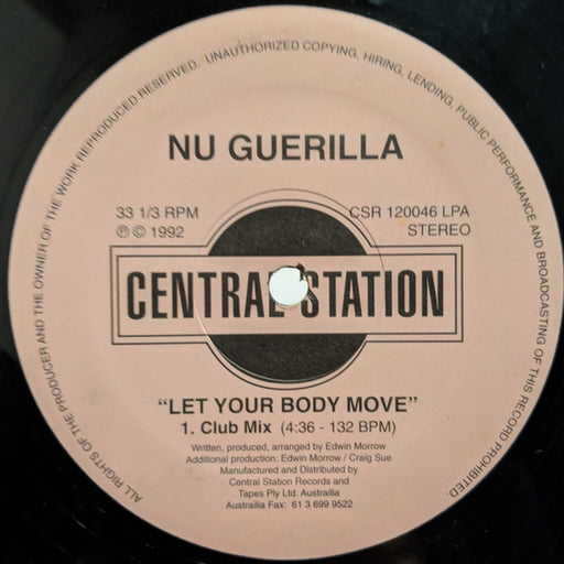 Nu Guerilla – Let Your Body Move (LP, Vinyl Record Album)