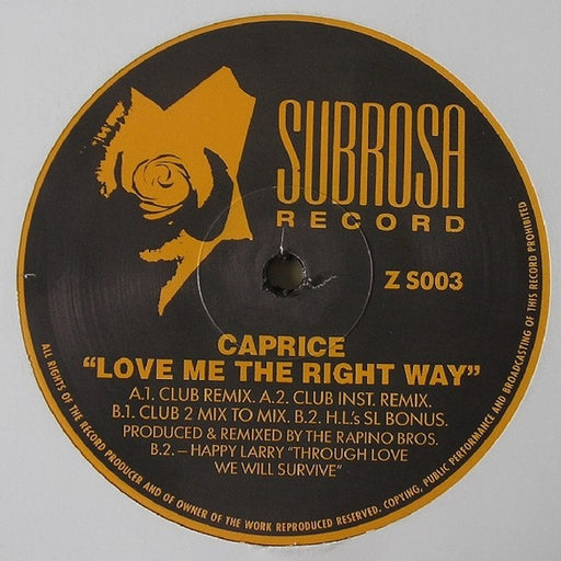Caprice – Love Me The Right Way (LP, Vinyl Record Album)