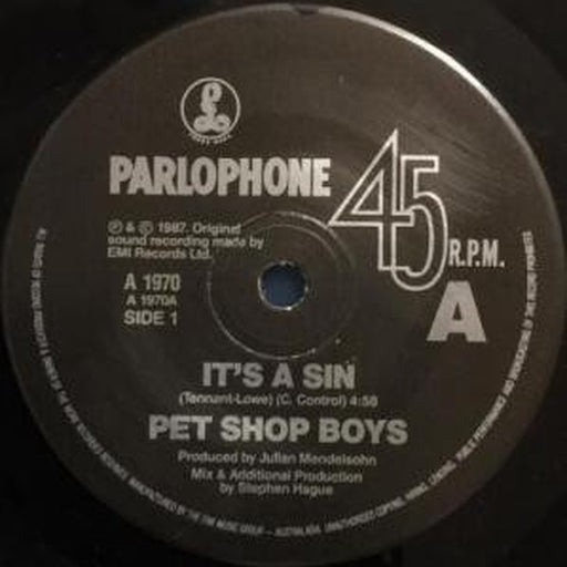Pet Shop Boys – It's A Sin (LP, Vinyl Record Album)