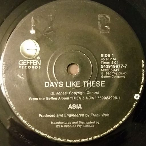Asia – Days Like These (LP, Vinyl Record Album)