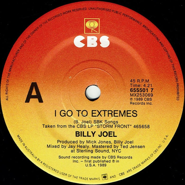 Billy Joel – I Go To Extremes (LP, Vinyl Record Album)