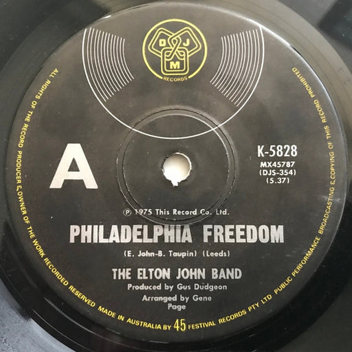 Elton John Band – Philadelphia Freedom (LP, Vinyl Record Album)