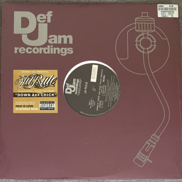 Ja Rule – Down A** Chick / Smokin And Ridin (LP, Vinyl Record Album)