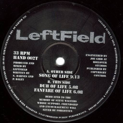 Leftfield – Song Of Life (LP, Vinyl Record Album)