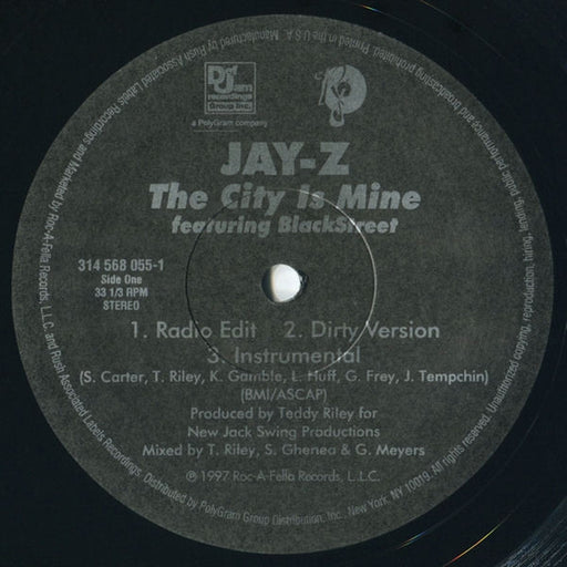Jay-Z – The City Is Mine / Face Off (LP, Vinyl Record Album)