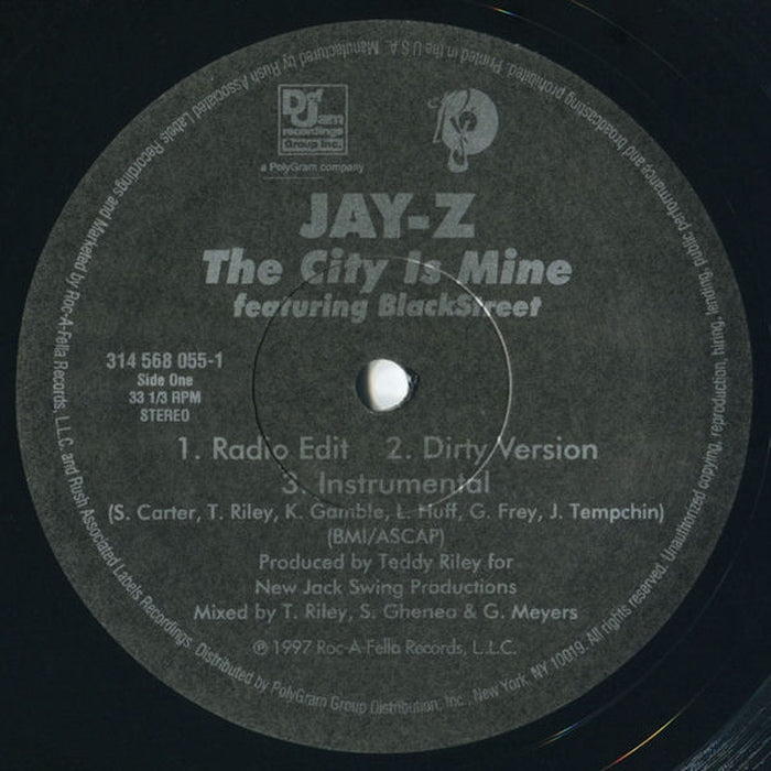 Jay-Z – The City Is Mine / Face Off (LP, Vinyl Record Album)