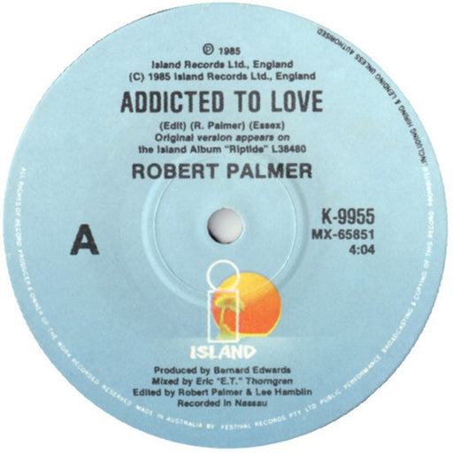Robert Palmer – Addicted To Love (LP, Vinyl Record Album)