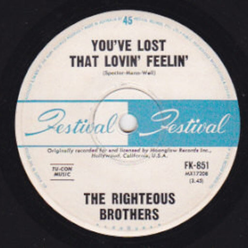 The Righteous Brothers – You've Lost That Lovin' Feelin' / There's A Woman (LP, Vinyl Record Album)