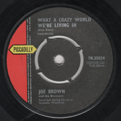 Joe Brown And The Bruvvers – What A Crazy World We're Living In (LP, Vinyl Record Album)