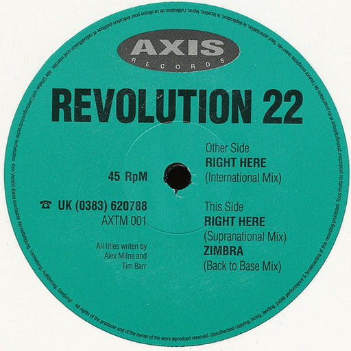 Revolution 22 – Right Here (LP, Vinyl Record Album)