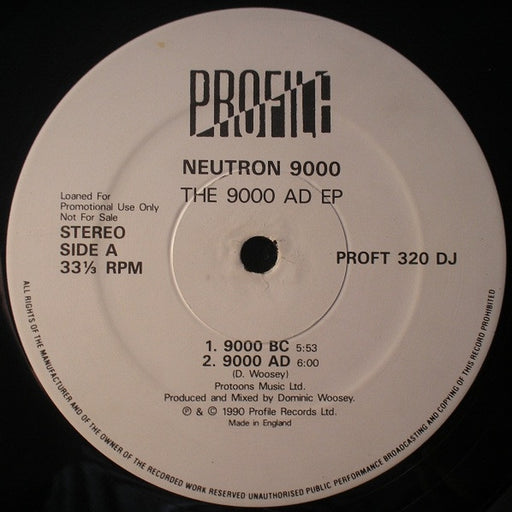 Neutron 9000 – The 9000 AD EP (LP, Vinyl Record Album)
