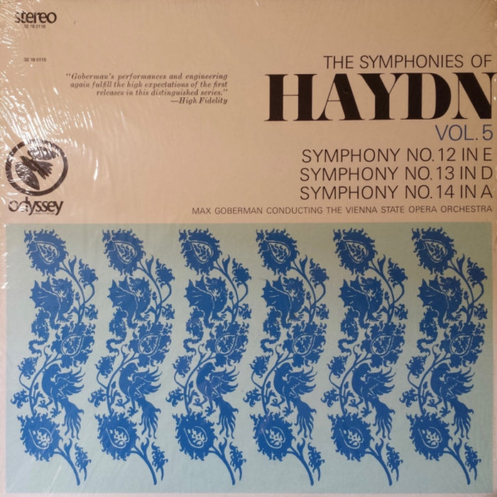 Joseph Haydn, Max Goberman, Orchester Der Wiener Staatsoper – The Symphonies Of Haydn Vol. 5 / Symphony No. 12 In E / Symphony No. 13 In D / Symphony No. 14 In A (LP, Vinyl Record Album)