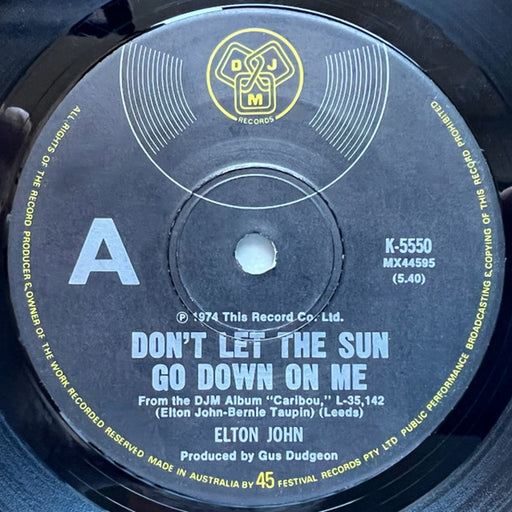 Elton John – Don't Let The Sun Go Down On Me (LP, Vinyl Record Album)