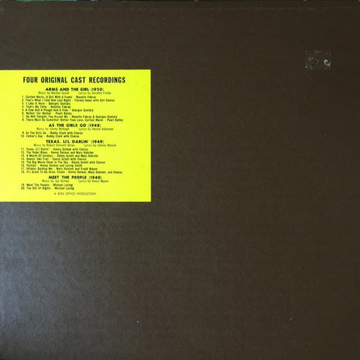 Four Original Cast Recordings – Various (LP, Vinyl Record Album)