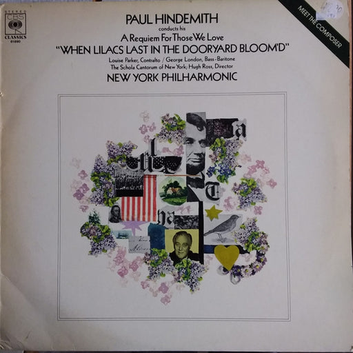 Paul Hindemith, Louise Parker, George London, Schola Cantorum Of New York, Hugh Ross, Paul Hindemith, The New York Philharmonic Orchestra – A Requiem For Those We Love "When Lilacs Last In The Dooryard Bloom'd" (LP, Vinyl Record Album)