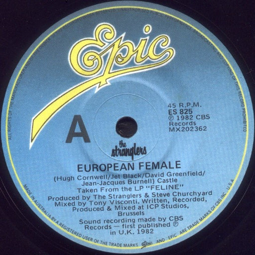 The Stranglers – European Female (LP, Vinyl Record Album)