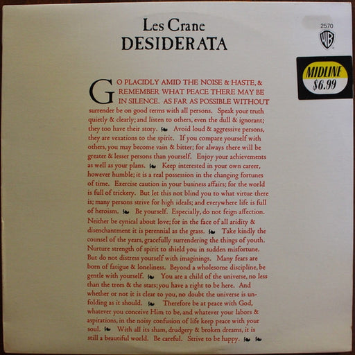 Les Crane – Desiderata (LP, Vinyl Record Album)