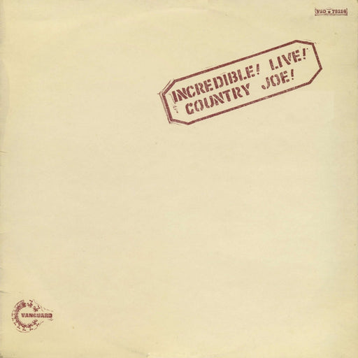 Country Joe McDonald – Incredible ! Live ! (LP, Vinyl Record Album)