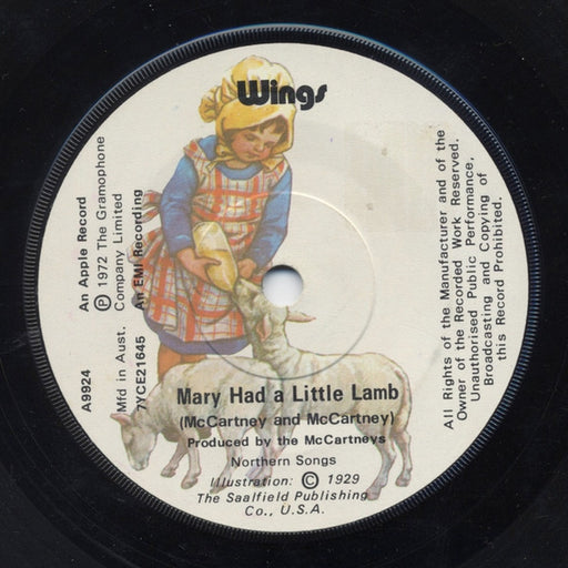 Wings – Mary Had A Little Lamb (LP, Vinyl Record Album)