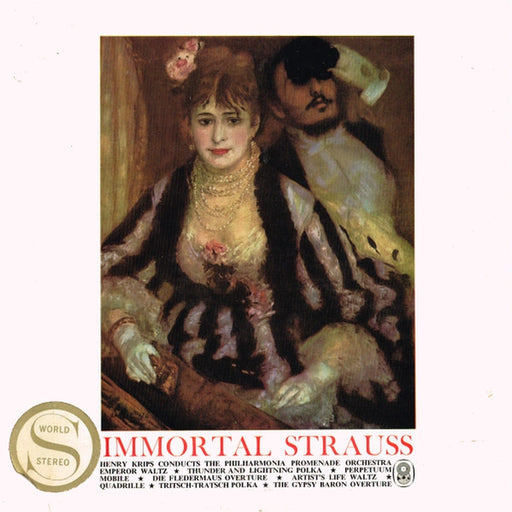 Johann Strauss Jr., Henry Krips, Philharmonia Promenade Orchestra – Immortal Strauss (LP, Vinyl Record Album)