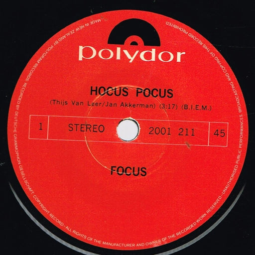 Focus – Hocus Pocus (LP, Vinyl Record Album)