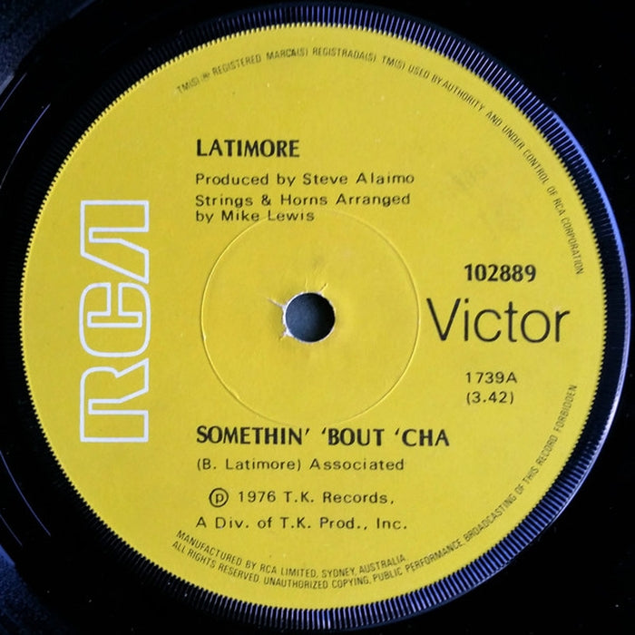 Somethin' 'Bout 'Cha / Sweet Vibrations – Latimore (LP, Vinyl Record Album)