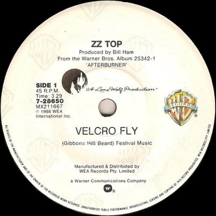 ZZ Top – Velcro Fly (LP, Vinyl Record Album)