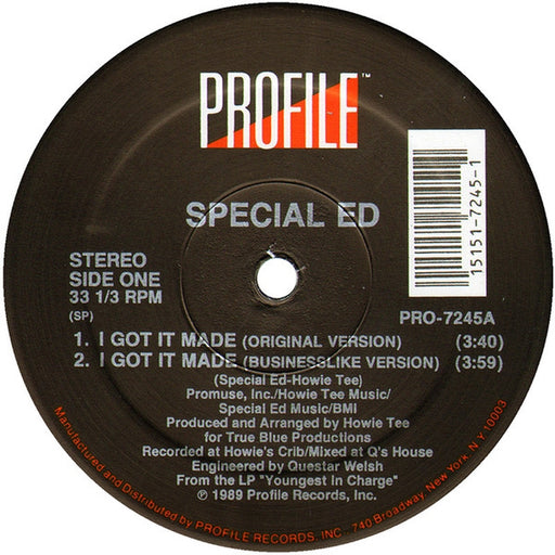 Special Ed – I Got It Made / Hoedown (LP, Vinyl Record Album)